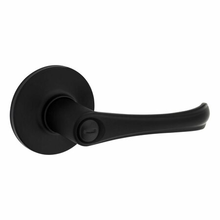 SAFELOCK Grapevine Lever Privacy Lock with RCAL Latch and RCS Strike Matte Black Finish SL3000GV-514